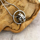 J-500 - Intertwining Rings with Heart-Paw Charm - Pendant with Chain