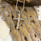 J-612 - Silver Cross with Vine - Pendant with Chain