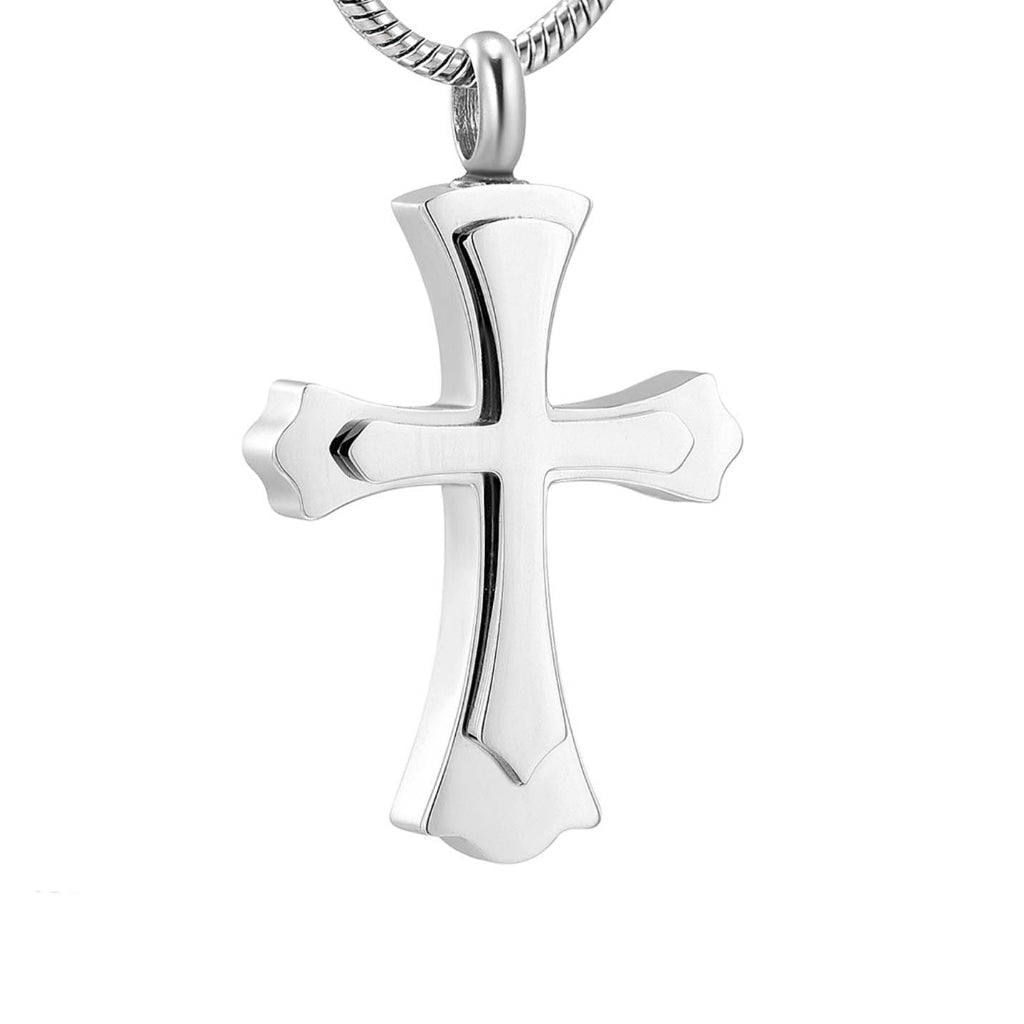 J-632 - Templar Cross - Silver-tone - Pendant with Chain