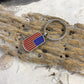 J-671- Usa Flag Tag - Keychain