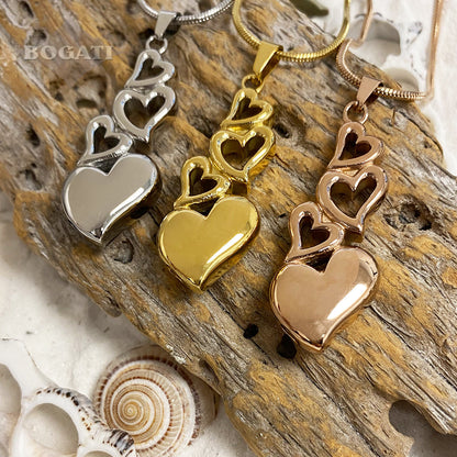 J-6779 - Four Hearts - Pendant with Chain