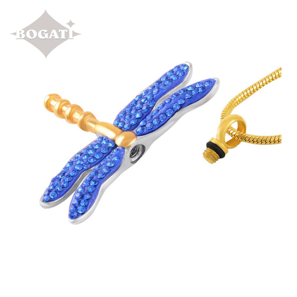 J-7149 - Winged Dragonfly - Pendant with Chain