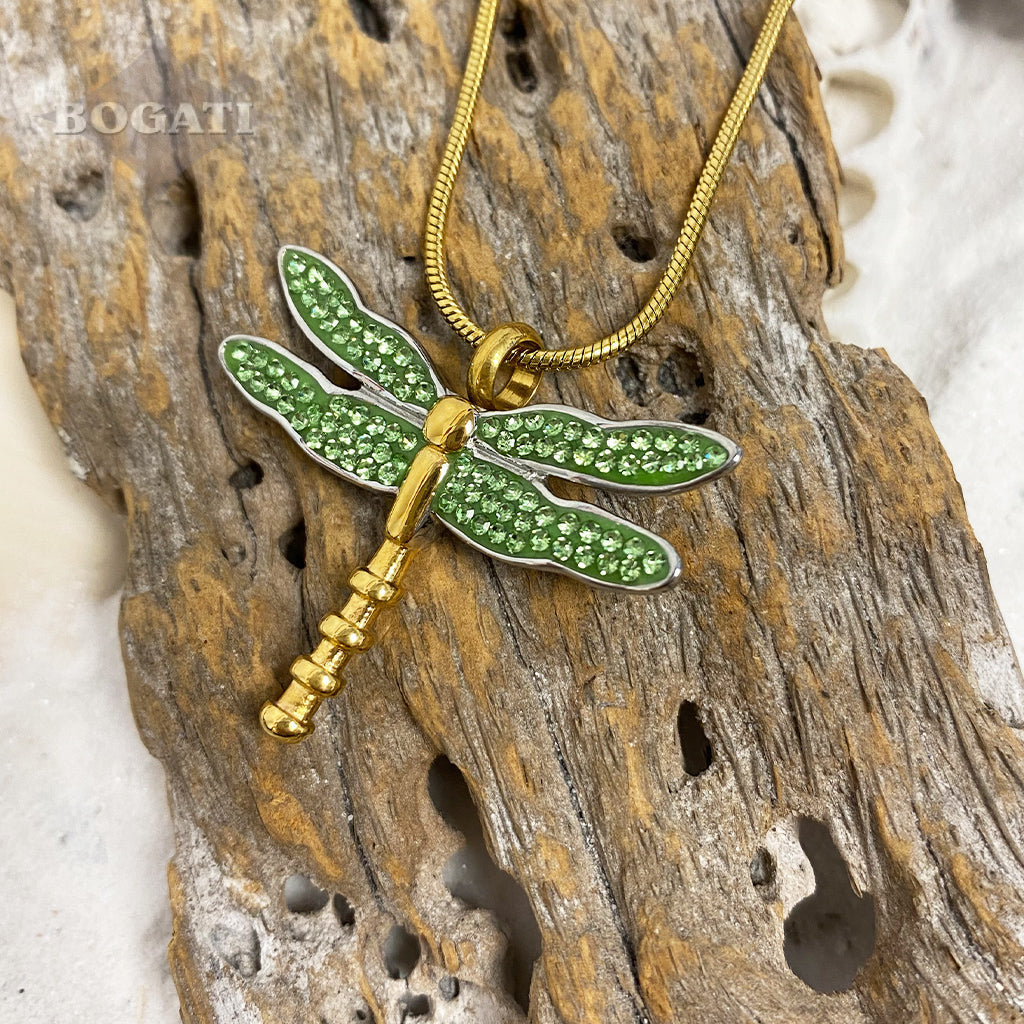 J-7149 - Winged Dragonfly - Pendant with Chain