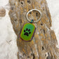 J-819 Black Paw Print Tag Keychain