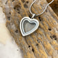 J-8887 - Fillable Glass Heart - Pendant with Chain