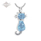 J-921 - Cat With Rhinestones Pendant Chain