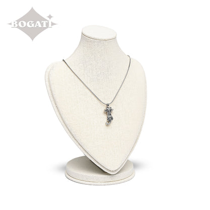 J-921 - Cat with Rhinestones - Pendant with Chain