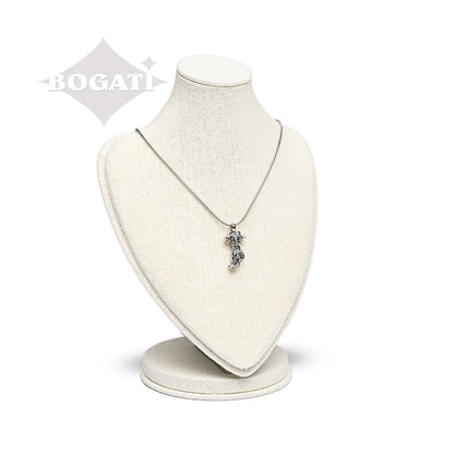 J-921 - Cat with Rhinestones - Pendant with Chain