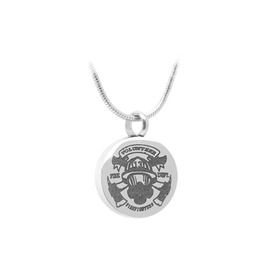 J-958 - Volunteer Fire Department Emblem- Pendant with Chain