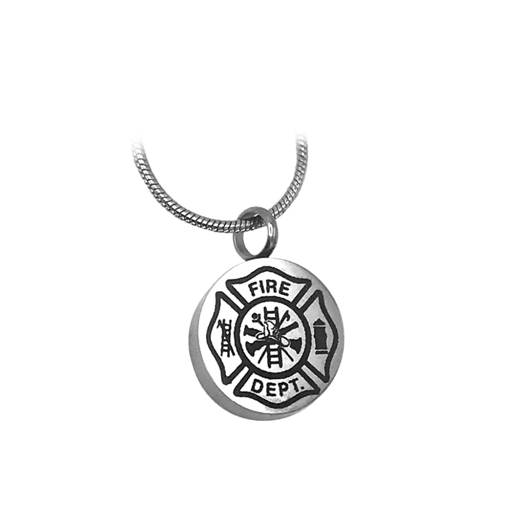 J-959 - Fire Department Emblem- Pendant with Chain