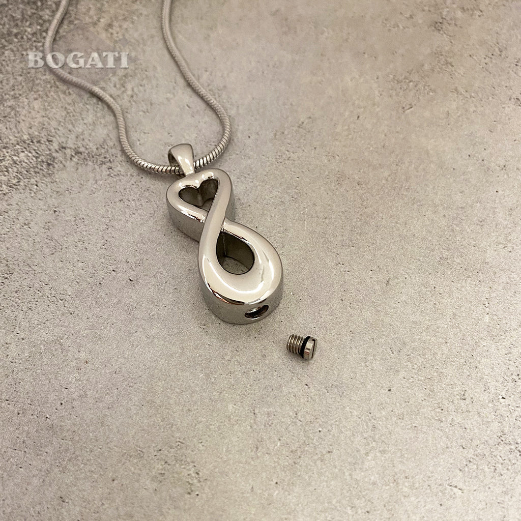 J-994 - Infinity with Heart - Pendant with Chain