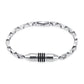 J-BRAC-08 Box Link Bracelet Silver-tone - 7.5”