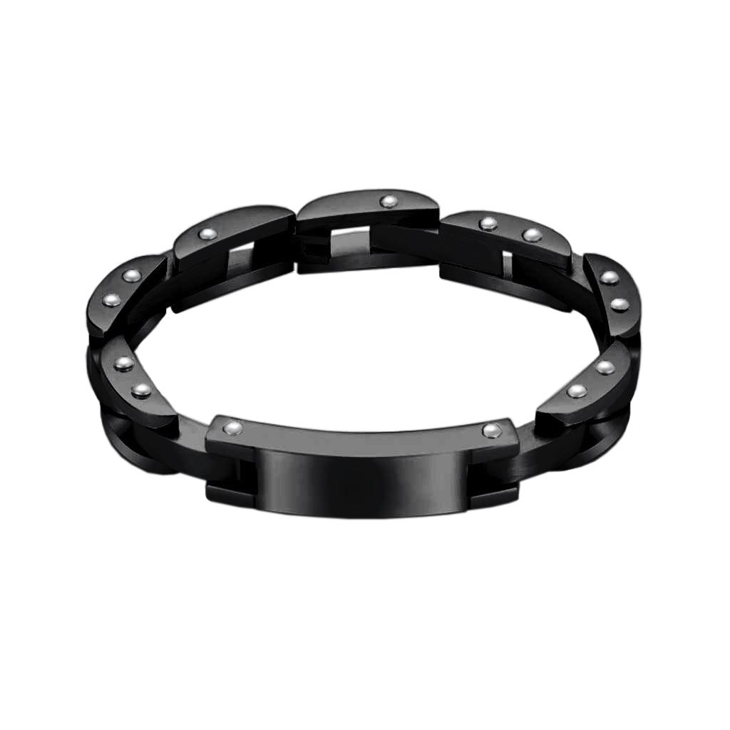 J - Brac - 09 - Bike Link Style Bracelet Black