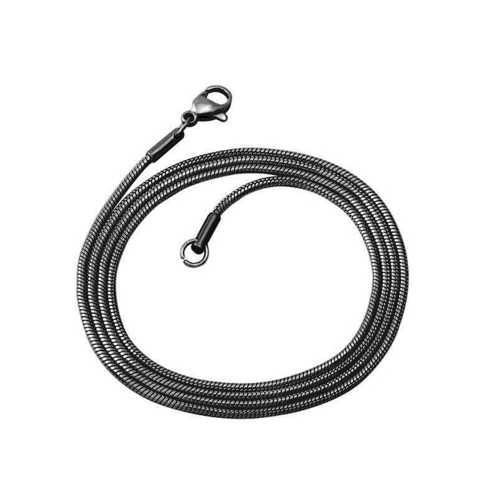 Snake Chain - 1.2mm x 22in Length - Black