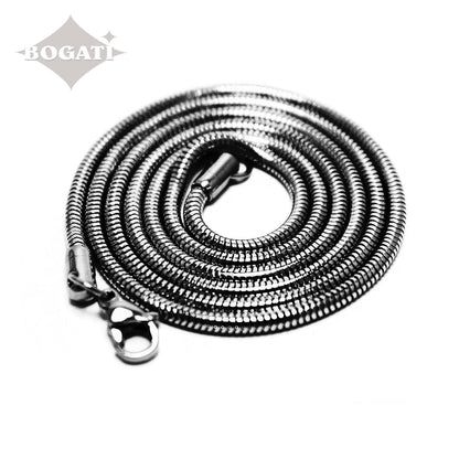 Snake Chain - 1.5mm x 24″ Length - Black