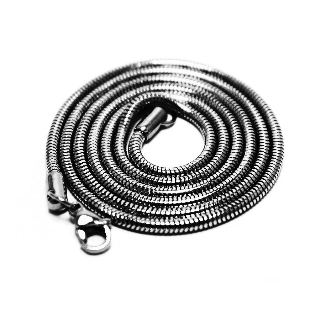 Snake Chain - 1.5mm x 24″ Length - Black