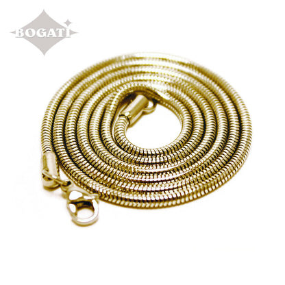 Snake Chain - 1.5mm x 24″ Length - Gold