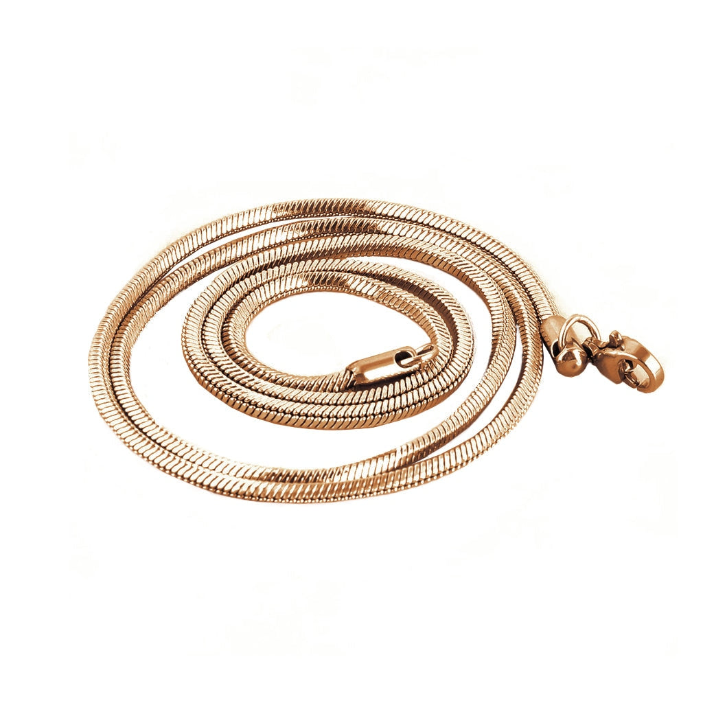 Snake Chain - 1.5mm x 22″ Length - Rose Gold