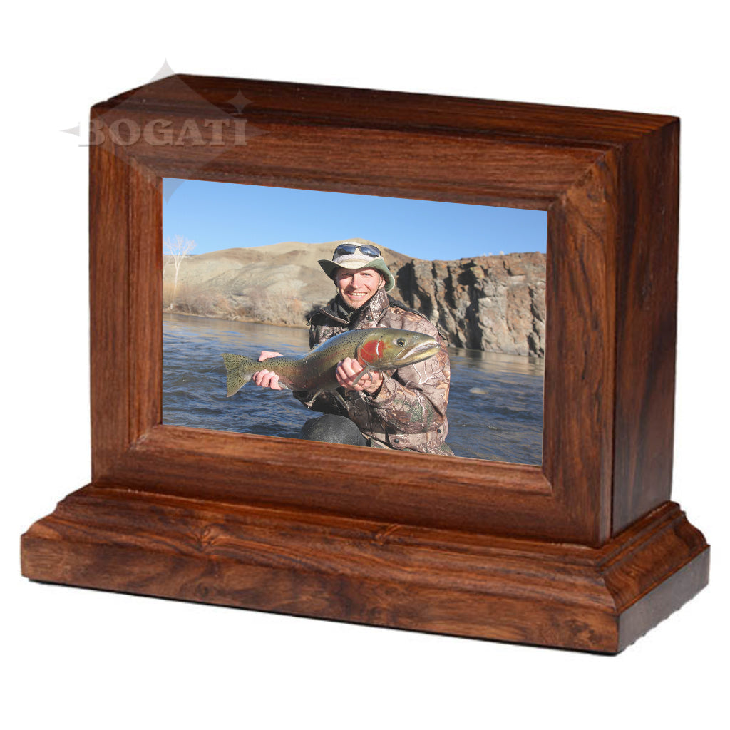 MEDIUM -2730- Rosewood Photo Frame Urn with Base