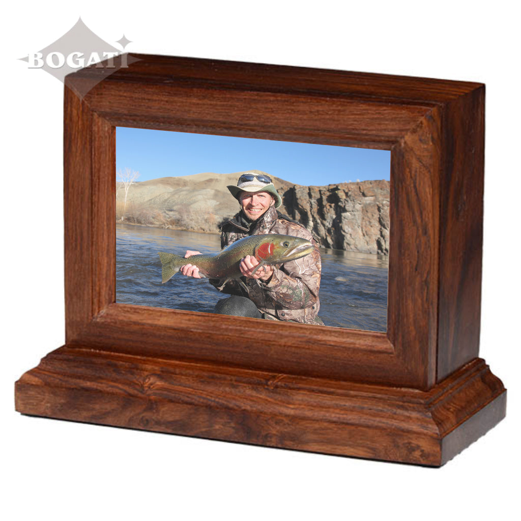 MEDIUM -2730- Rosewood Photo Frame Urn with Base