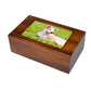 LARGE Acacia Photo Frame Memory Box - The Willoughby- Walnut finish - Blank (Add your Picture)