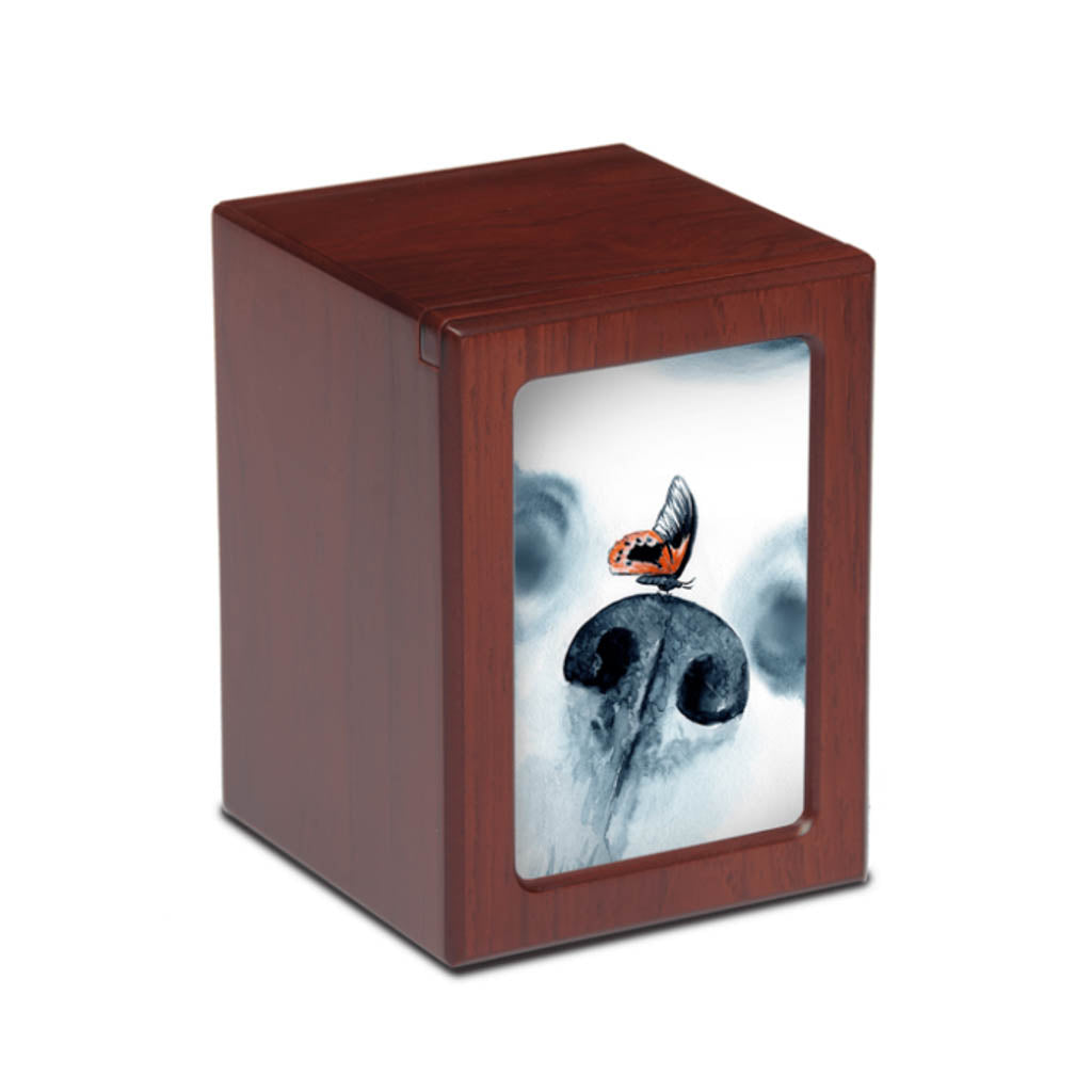 LARGE PY06 Photo Frame Urn - Dog Nose and Butterfly