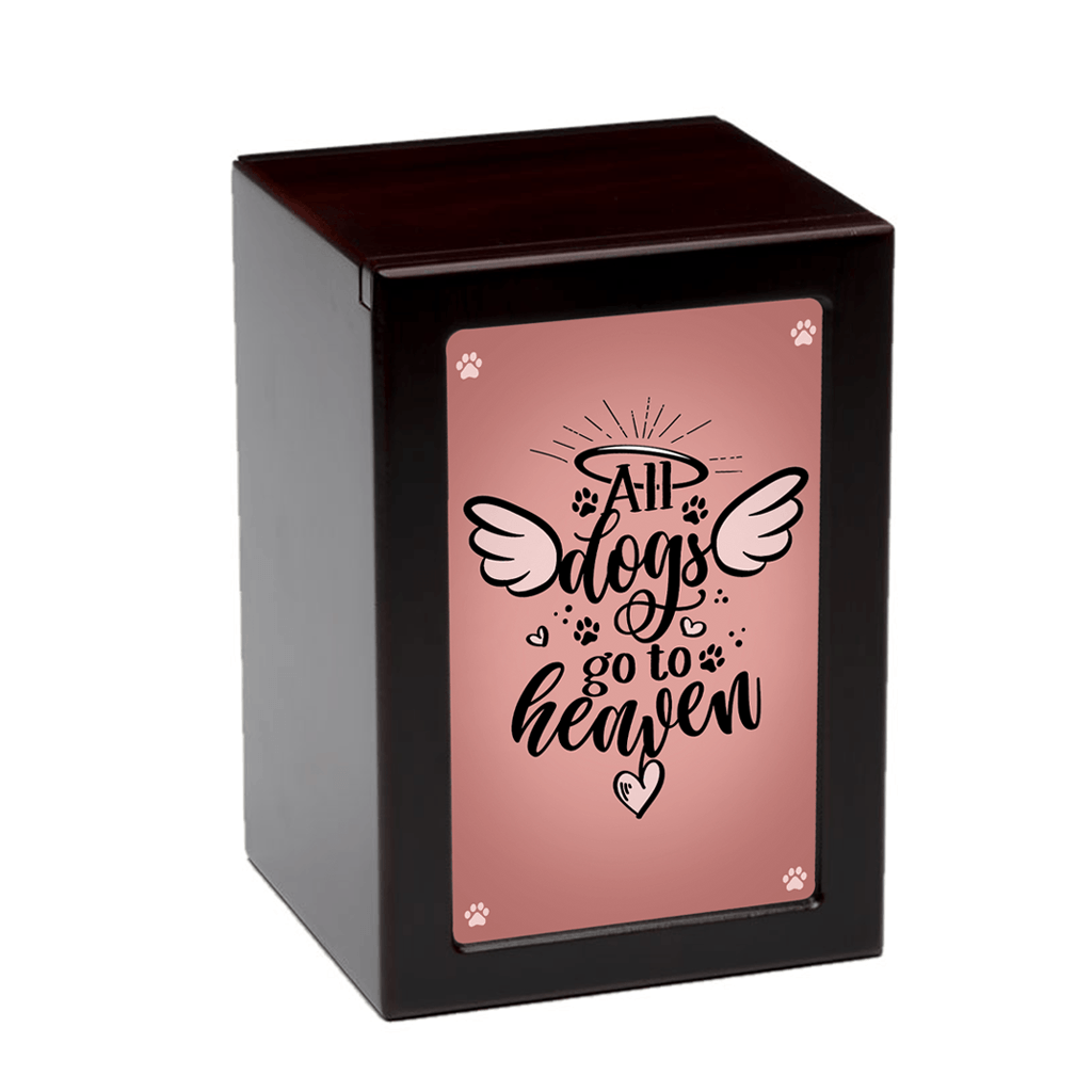 SMALL PY06 Photo Frame Urn - All dogs Go to Heaven