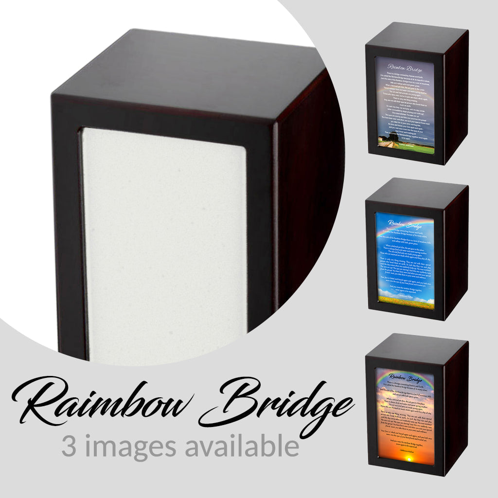 LARGE Photo Frame urn -PY06- Rainbow Bridge Dark Cherry