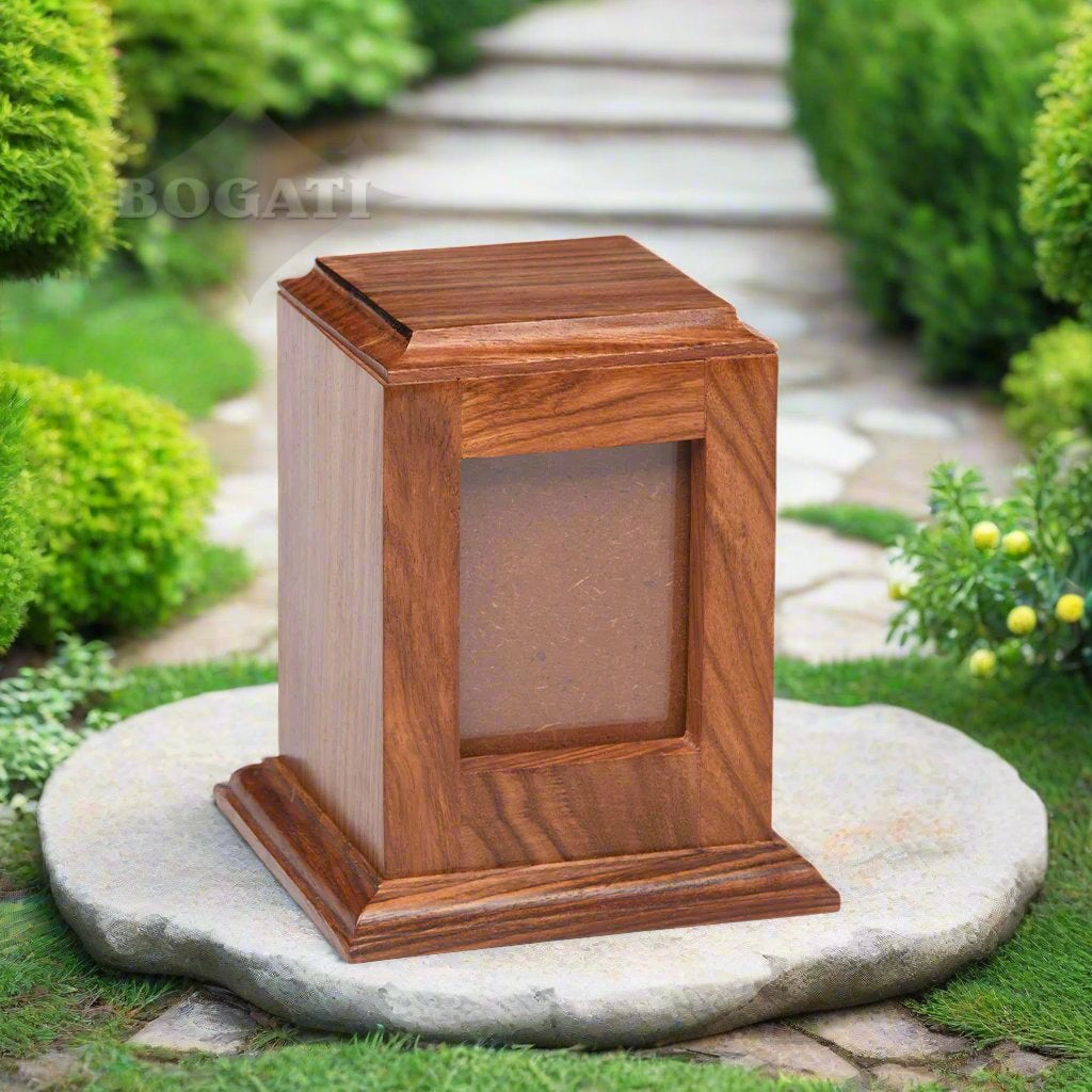 SMALL - Rosewood -518- Vertical Photo Frame Urn - Case of 12