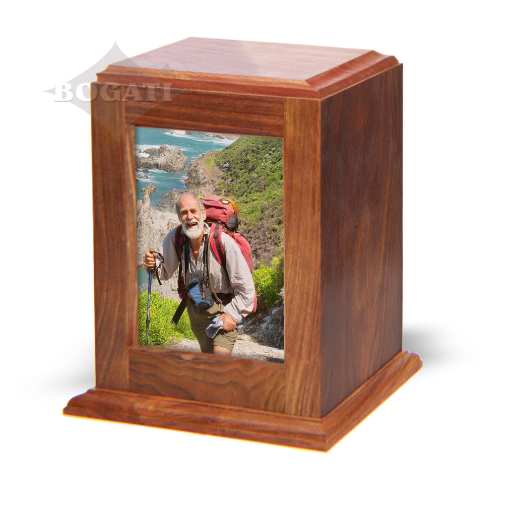 ADULT / XL - Rosewood -518- Vertical Photo Frame Urn