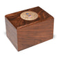 ADULT Rosewood Urn -2805- Bevel Edge with US Military Emblem