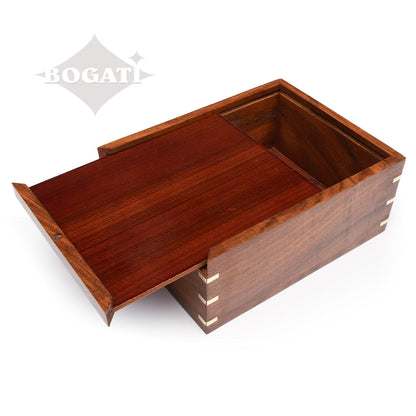 IMPERFECT SELECTION- LARGE - Rosewood Photo Frame Urn -517- Brass coners