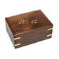 MEDIUM - Rosewood Pet Urn RW-PP with Brass Paws and Corners