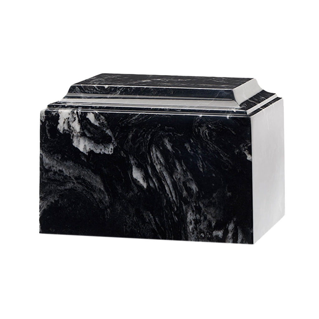 ADULT Cultured Marble Tuscany Urn - Black Marlin