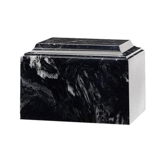 ADULT Cultured Marble Tuscany Urn - Black Marlin Black Marlin