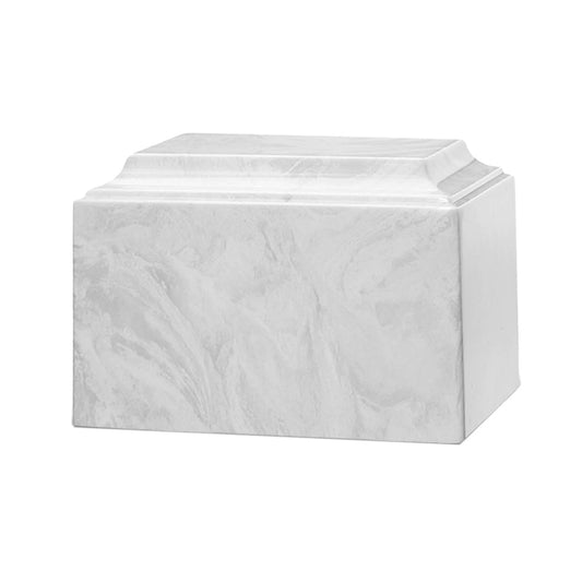 ADULT Cultured Marble Tuscany Urn - Carrera White