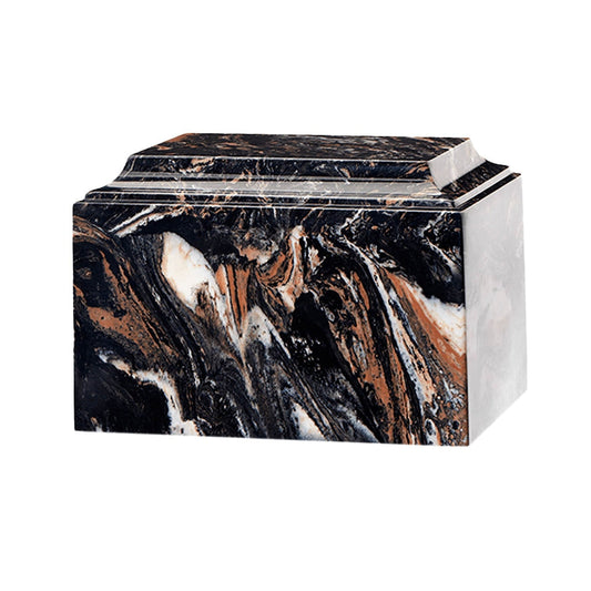 ADULT Cultured Marble Tuscany Urn - Black Marlin Mission Black