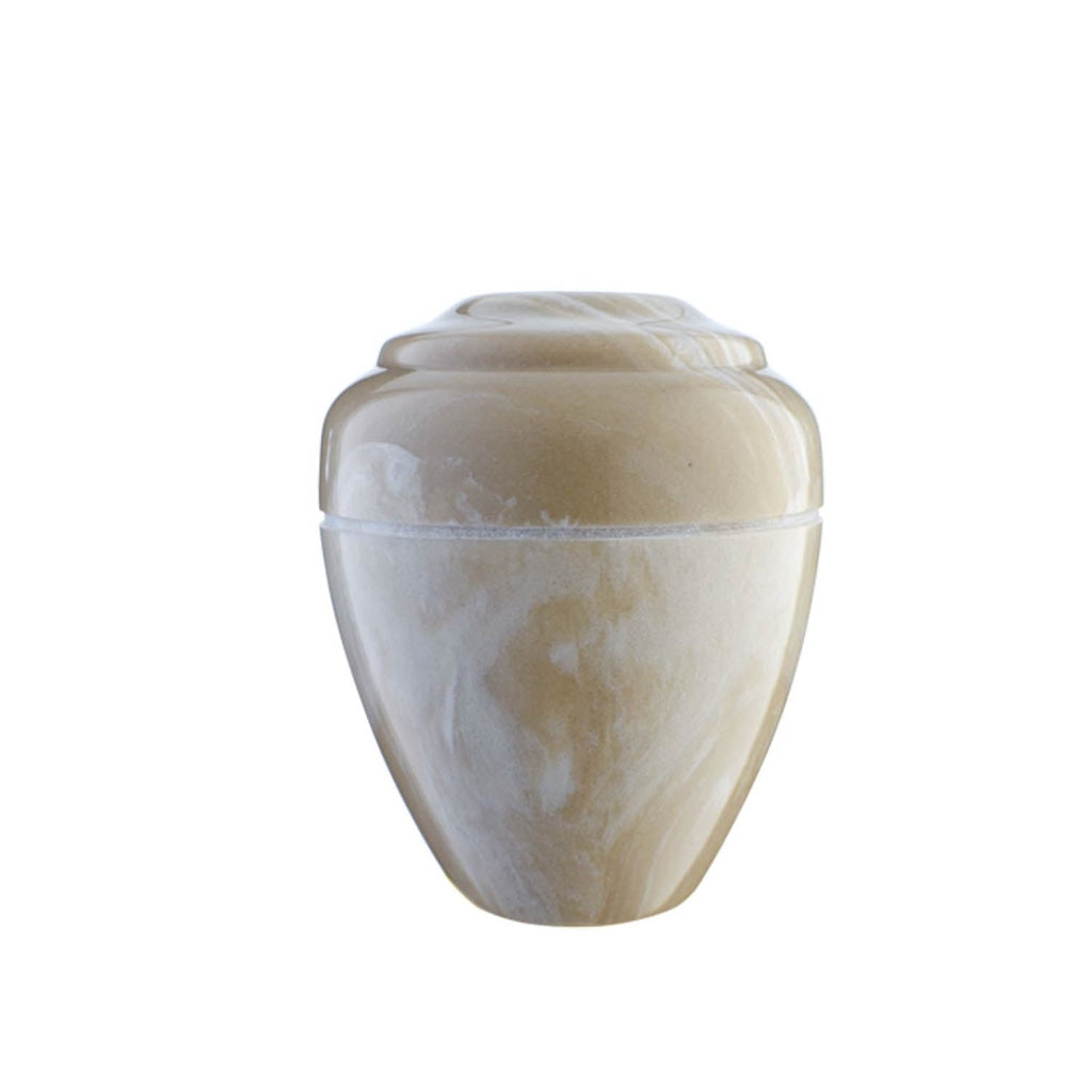 KEEPSAKE Cultured Marble Vase Creme Mocha