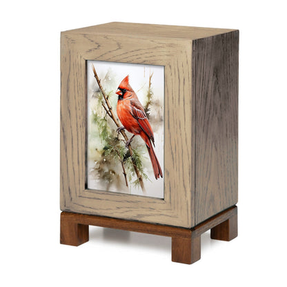 IMPERFECT SELECTION - ADULT Rustic Style Photo Frame Urn - Cardinal