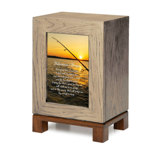 ADULT Rustic Style Photo Frame Urn - Fisherman Prayer