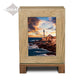 ADULT Rustic Style Photo Frame Urn - Lighthouse on the Rocky Shore