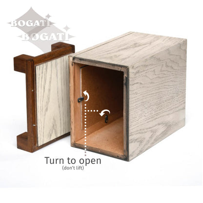 ADULT Rustic Style Photo Frame Urn - Pink Ribbon (Breast Cancer Awareness)