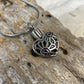 J-021 - Flower Heart - Silver-tone - Pendant with Chain