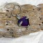 J-072 - Amethyst Heart with Crystals - Pendant with Chain