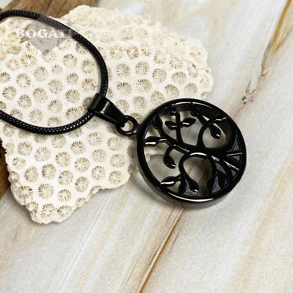 J-107 - Tree Of Life Circle Pendant With Chain