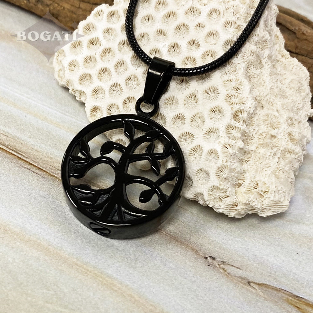 J-107 - Tree Of Life Circle Pendant With Chain