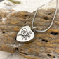 J-1075 - Heart with Floral “Always in my Heart” - Silver-tone - Pendant with Chain