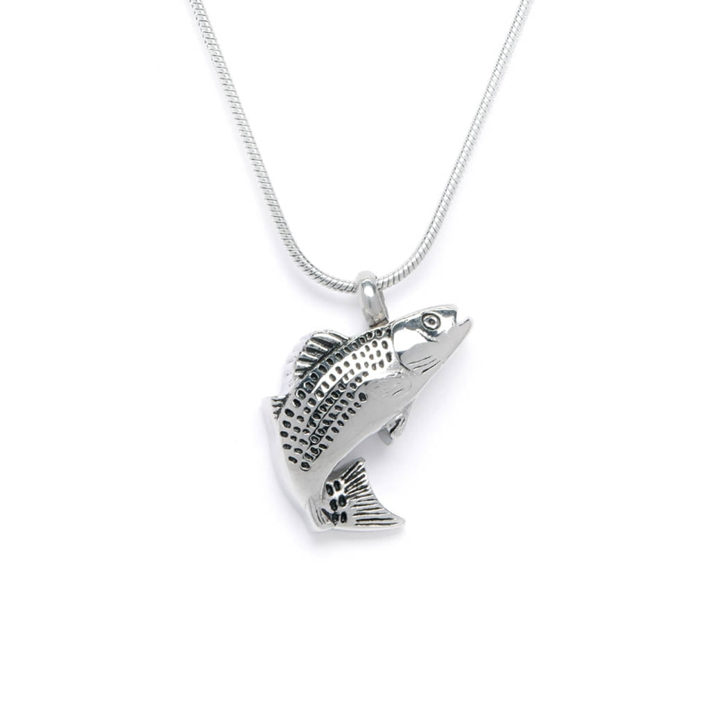 J-159 - Fish - Silver-tone - Pendant with Chain