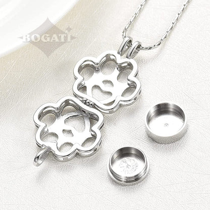 J-260 - Paw Locket - Pendant with Chain