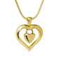 J-269 - Heart Charm - Gold-tone - Pendant with Chain